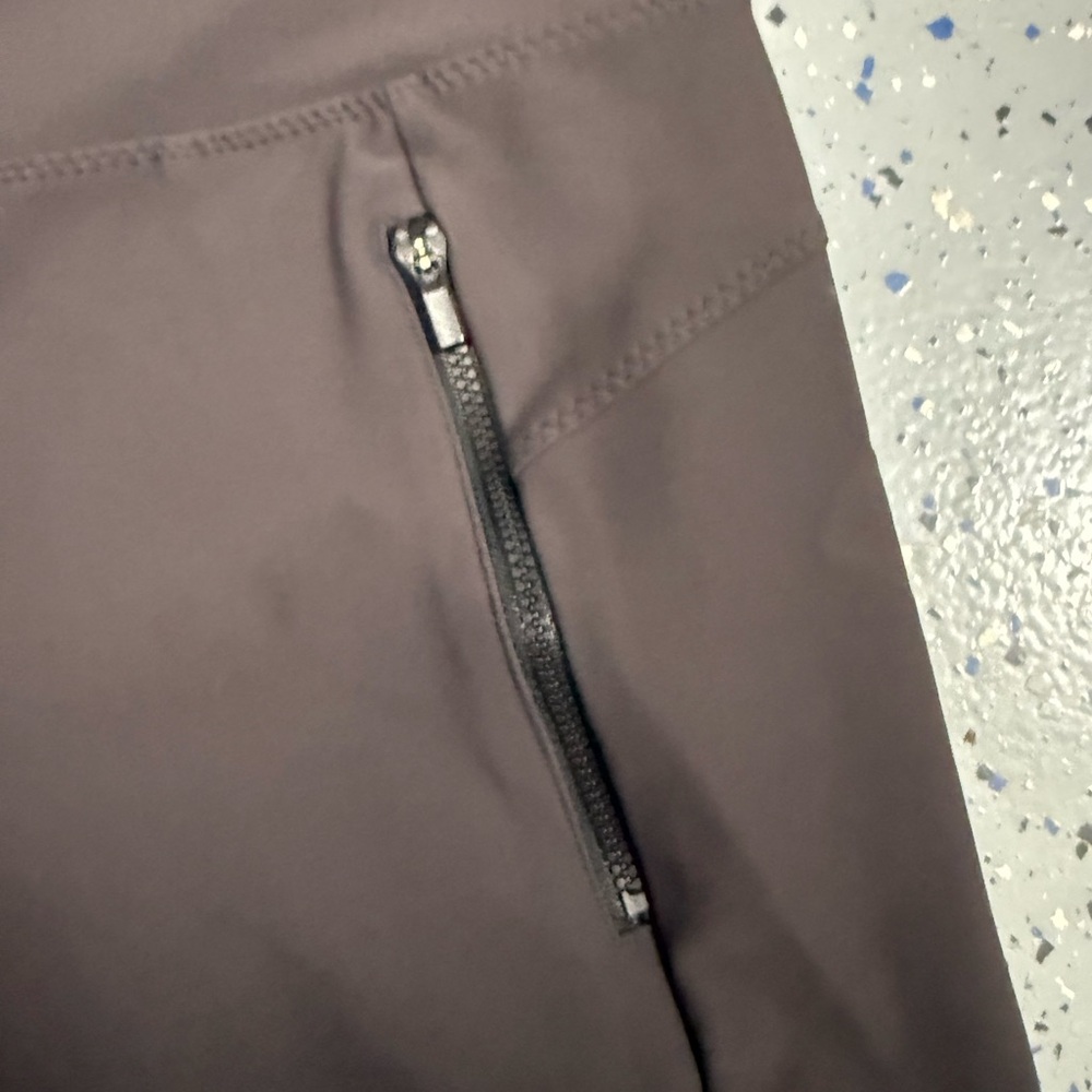 Athleta Brown-Plum Stellar Leggings with Zipper Detail - Picture 3 of 4